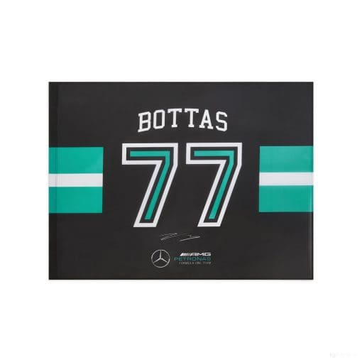 Mercedes Flag, Valtteri Bottas, 120x90 cm, Black, 2021
