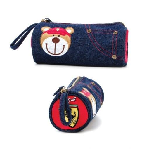 Ferrari Pencil case, Teddy Bear, 20x8 cm, Blue, 2018