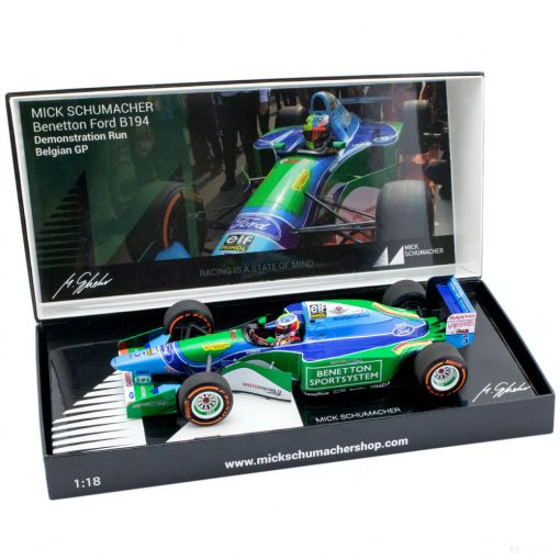 Mick Schumacher Model Car, Benetton Ford B194 Demo Run Belgium GP 2017, 1:18 scale, Blue, 2017