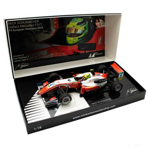 Mick Schumacher Model Car, Dallara Mercedes F317 Prema Racing Formula 3, 1:18 scale, White, 2018