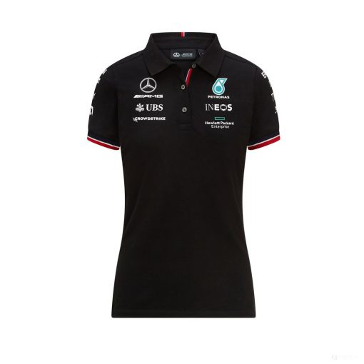 Mercedes Womens Polo, Team, Black, 2021