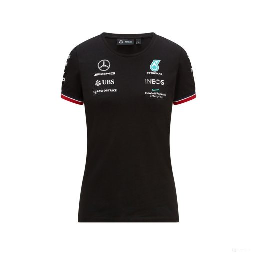 Mercedes Womens T-shirt, Team, Black, 2021