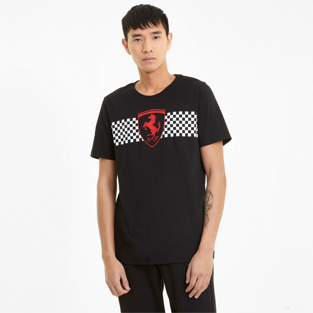 Ferrari T-shirt, Puma Checkered Flag, Black, 2021