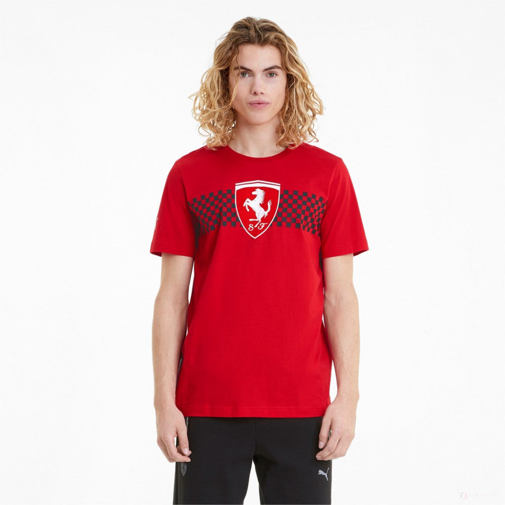 Ferrari T-shirt, Puma Checkered Flag, Red, 2021