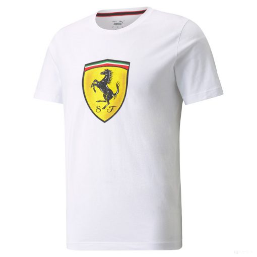 Ferrari T-shirt, Puma Race Shield, White, 2021