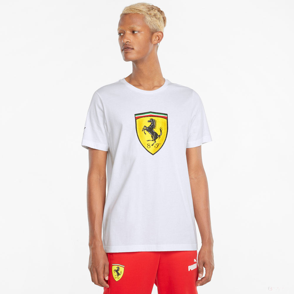 Ferrari T-shirt, Puma Race Shield, White, 2021