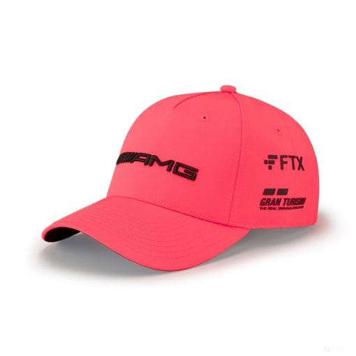 Mercedes Baseball Cap, Lewis Hamilton Neon Party, Adult, Neon Pink, 2022