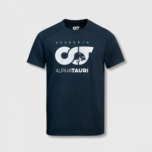 Scuderia Alpha Tauri, Fanwear, man,Logo T-shirt, Navy, 2022