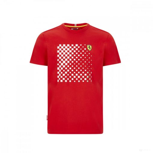 Ferrari T-shirt, Checkered, Red, 2020