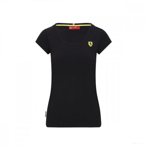 Ferrari Womens T-shirt, Shield, Black, 2020