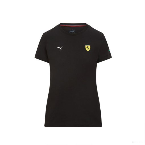 Ferrari Womens T-shirt, Small shield, Black, 2021