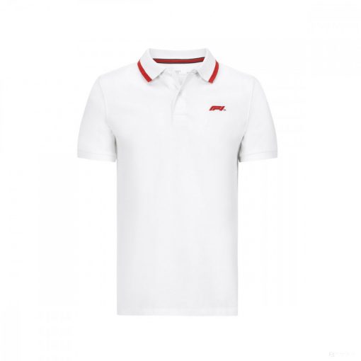 Formula 1 Polo, Formula 1 Logo, White, 2020