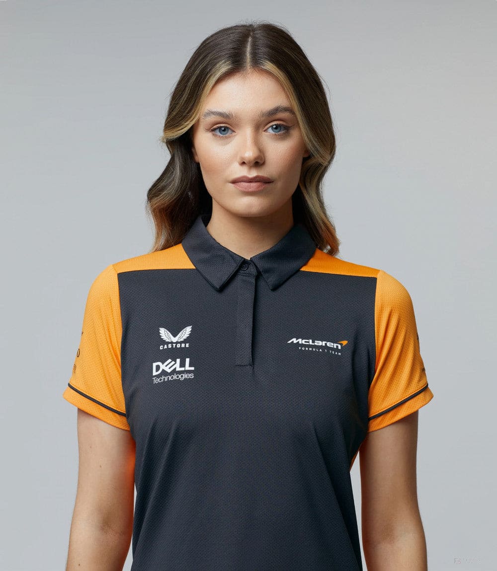 McLaren Womens Polo, Team, Grey, 2022