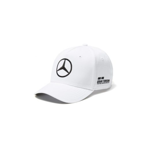 Mercedes Baseball Cap, Lewis Hamilton, Adult, White, 2017