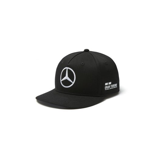 Mercedes Flatbrim Cap, Lewis Hamilton, Adult, Black, 2018