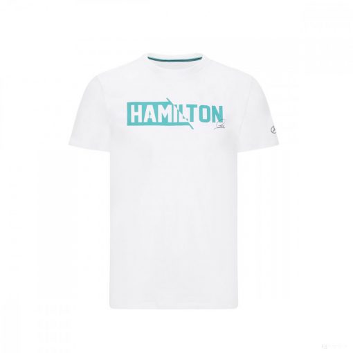 Mercedes T-shirt, Lewis Hamilton #44, White, 2020