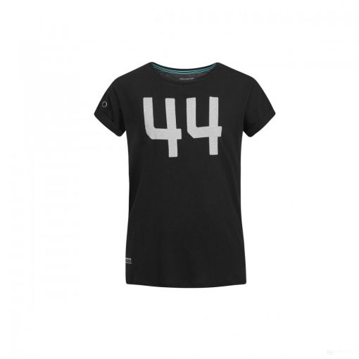 Mercedes Womens T-shirt, Lewis Hamilton #44, Black, 2019