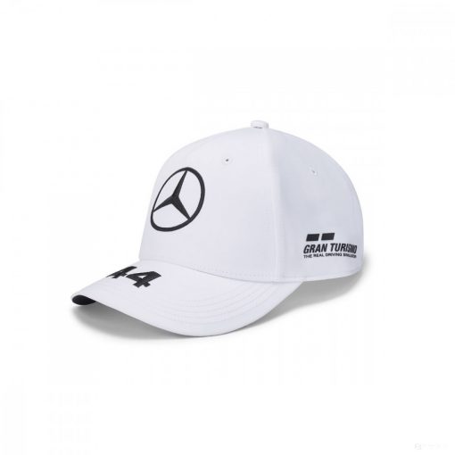 Mercedes Baseball Cap, Lewis Hamilton, Adult, White, 20/21