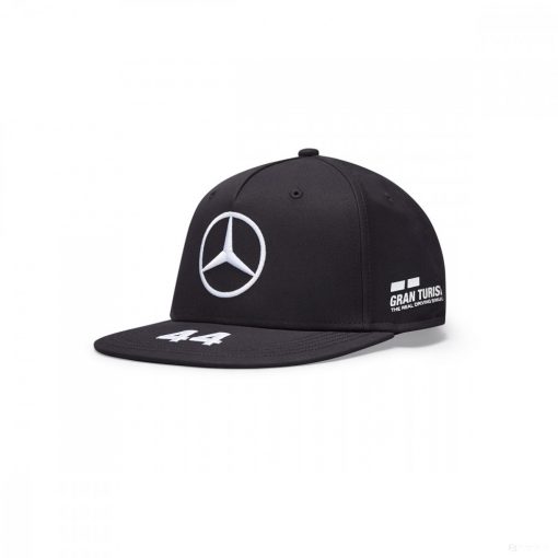 Mercedes Flatbrim Cap, Lewis Hamilton, Adult, Black, 20/21