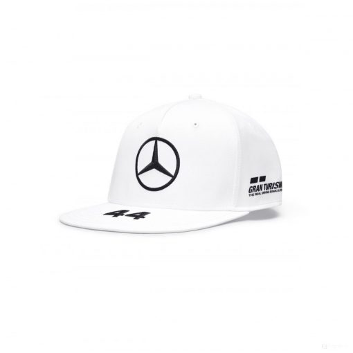 Mercedes Flatbrim Cap, Lewis Hamilton, Adult, White, 20/21