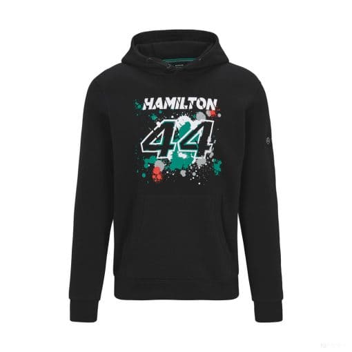 Mercedes Lewis Hamilton Sweathirt, LEWIS #44, Black, 2022