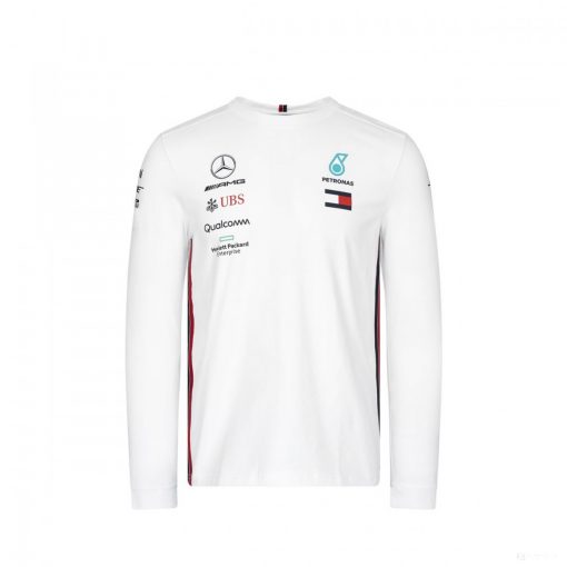 Mercedes Long Sleeve T-shirt, Long Sleeve Team, White, 2019