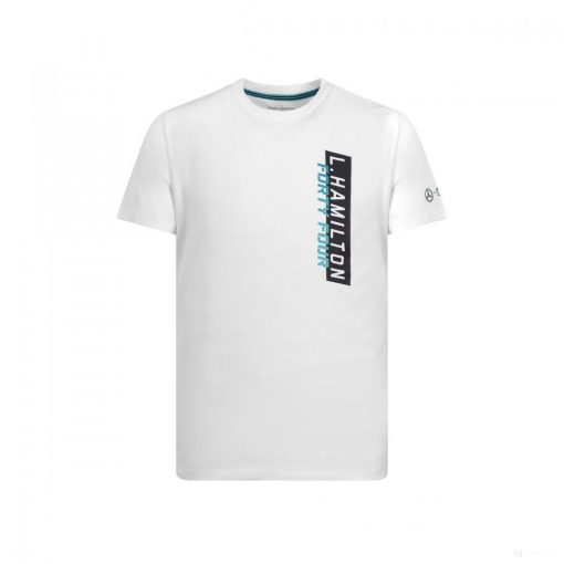 Mercedes T-shirt, Lewis Hamilton #44, White, 2019