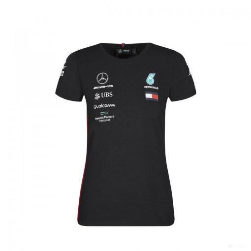 Mercedes Womens T-shirt, Team, Black, 2019