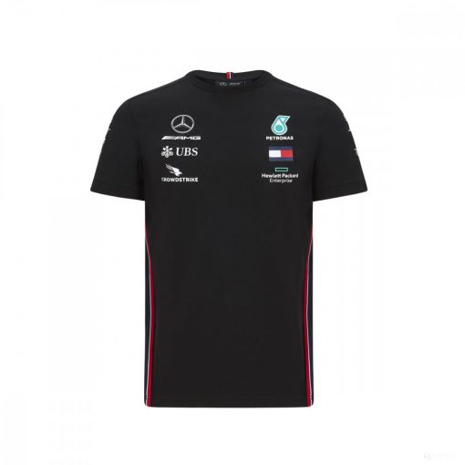 Mercedes T-shirt, Team, Black, 2020