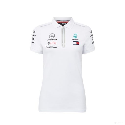 Mercedes Womens Polo, Team, White, 2018