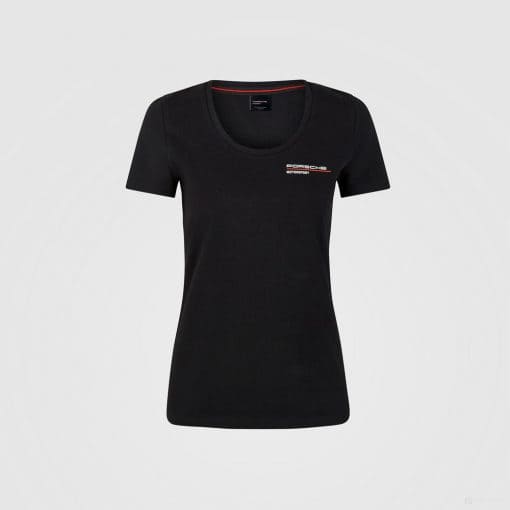 Porsche Womens T-Shirt, Motorsport, Black, 2022