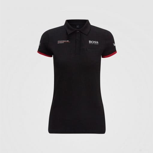 Porsche Womens Team Polo, Black, 2022