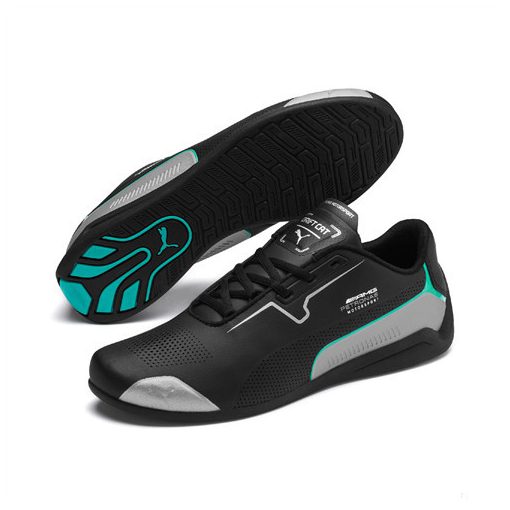 Mercedes Kids Shoes, Puma Drift Cat 8, Black, 2020