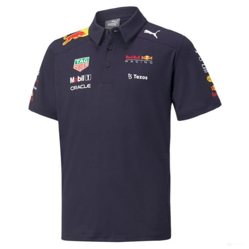 Red Bull Team Kids Polo, Blue, 2022