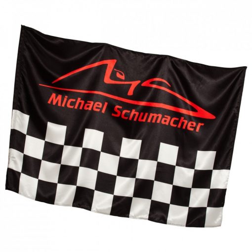 Michael Schumacher Flag, Chequered, Black, 2015